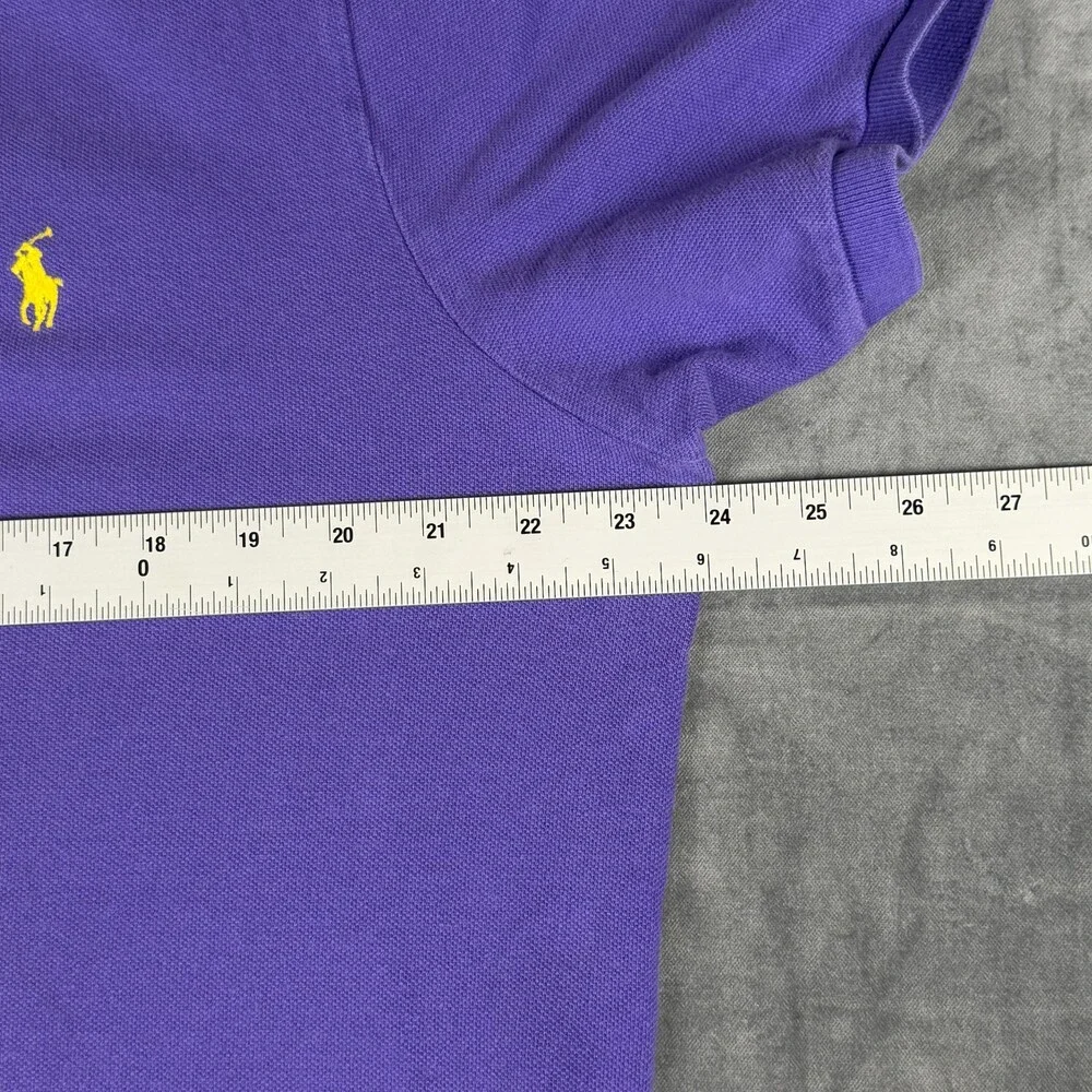 Polo Ralph Lauren Polo Shirt Mens XL Purple Cotton Custom Fit Embroidered Pony